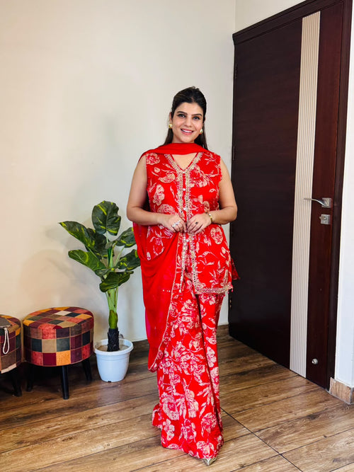 Sadhna- Chinon Garara Suit