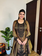 Sukhi- Glass Organza Embroidery Suit