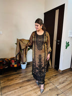 Sukhi- Glass Organza Embroidery Suit