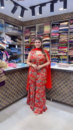 Ridhima- Chinon Sharara Floral Suit