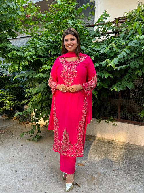 Ridhi- Chinon Handwork Suit
