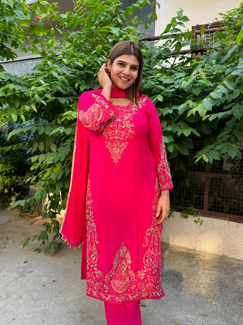 Ridhi- Chinon Handwork Suit