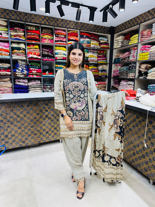 Shivani- Crepe Farshi Salwaar Suit