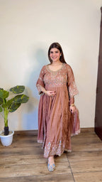 Shifali- Chinon Handwork Anarkali Suit