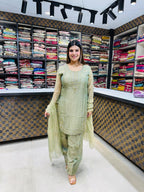 Heena- Salsa farshi salwaar sequin & pearl work suit