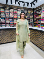 Heena- Salsa farshi salwaar sequin & pearl work suit