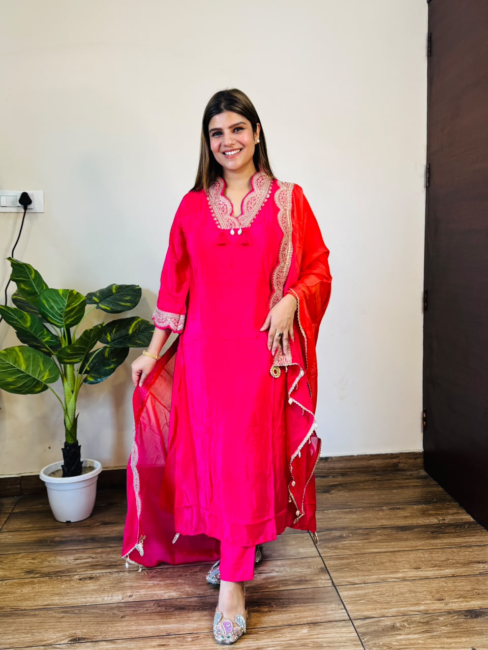 Diksha- Crepe A-line Suit