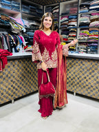Mamta- Sharara Suit with potli bag