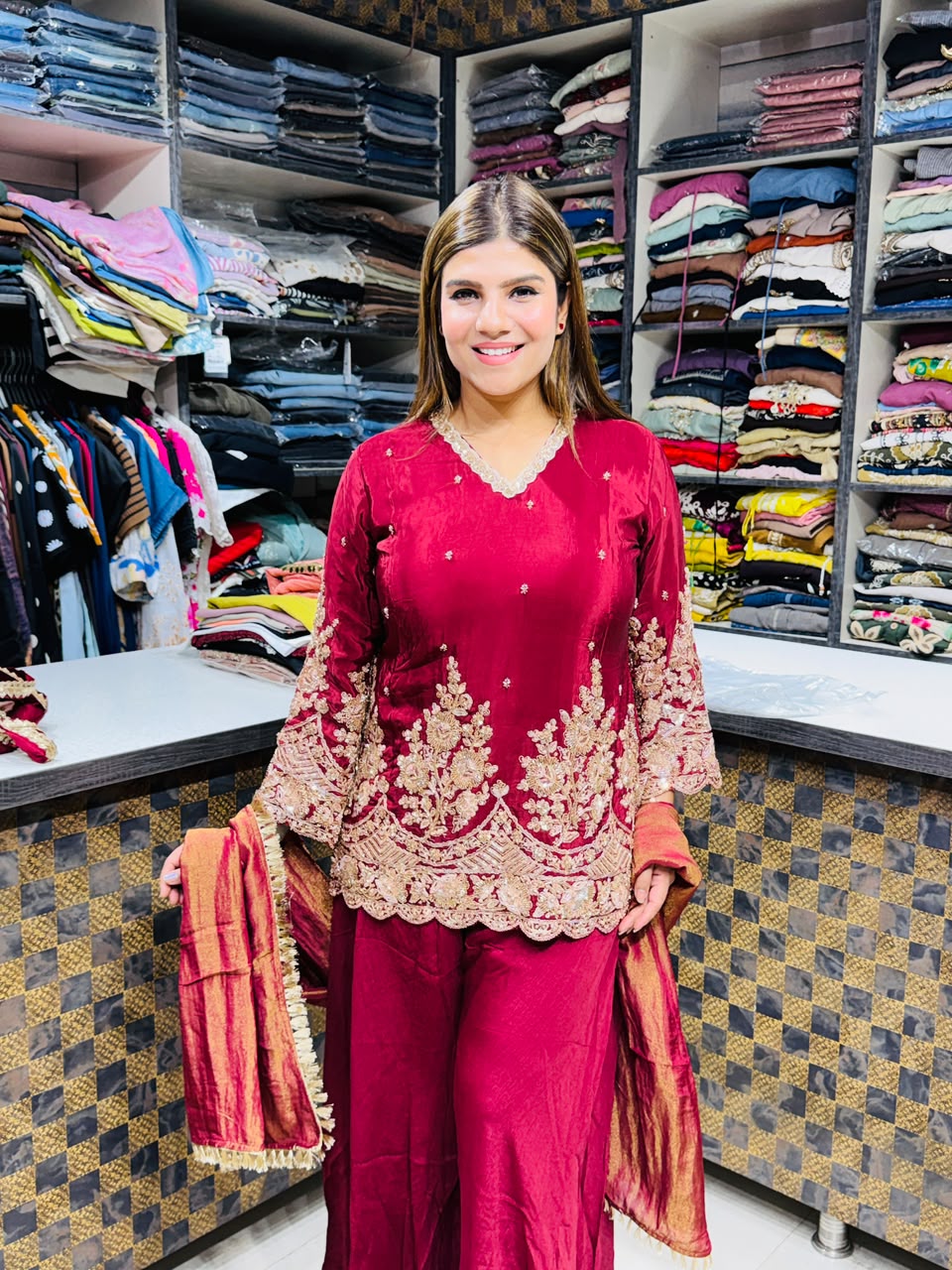 Mamta- Sharara Suit with potli bag