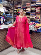 Siya- Shimmer silk 3pc suit