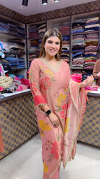 Ankita- Shimmer Silk Floral Suit