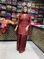 Saloni- Chinon sharara handwork suit