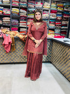Saloni- Chinon sharara handwork suit