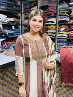 Meesha- Crepe embroidered anarkali