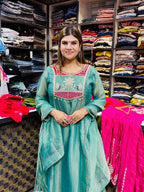 Anita- Salsa A line Embroidered Yoke Suit