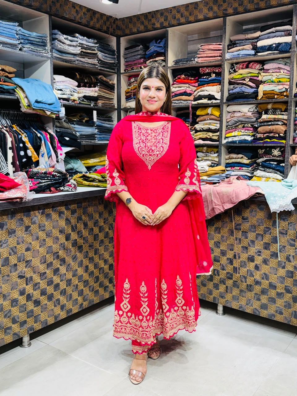 Reena- Georgette Anarkali Suit