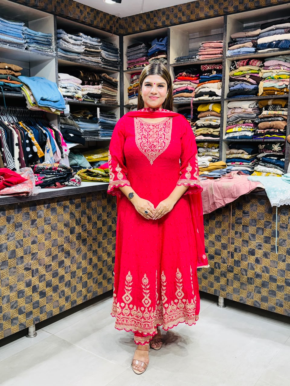 Reena- Georgette Anarkali Suit