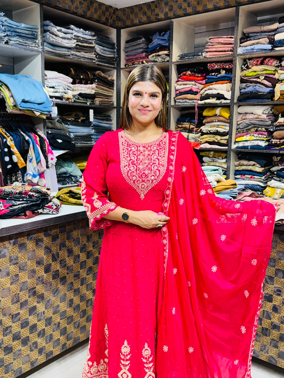 Reena- Georgette Anarkali Suit