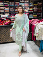 Diya- Roman Silk Embroidery Suit