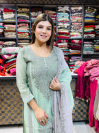 Diya- Roman Silk Embroidery Suit