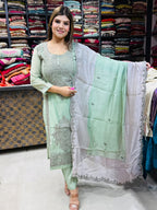 Diya- Roman Silk Embroidery Suit