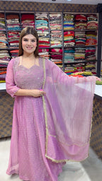 Anika- Salsa Handwork Anarkali