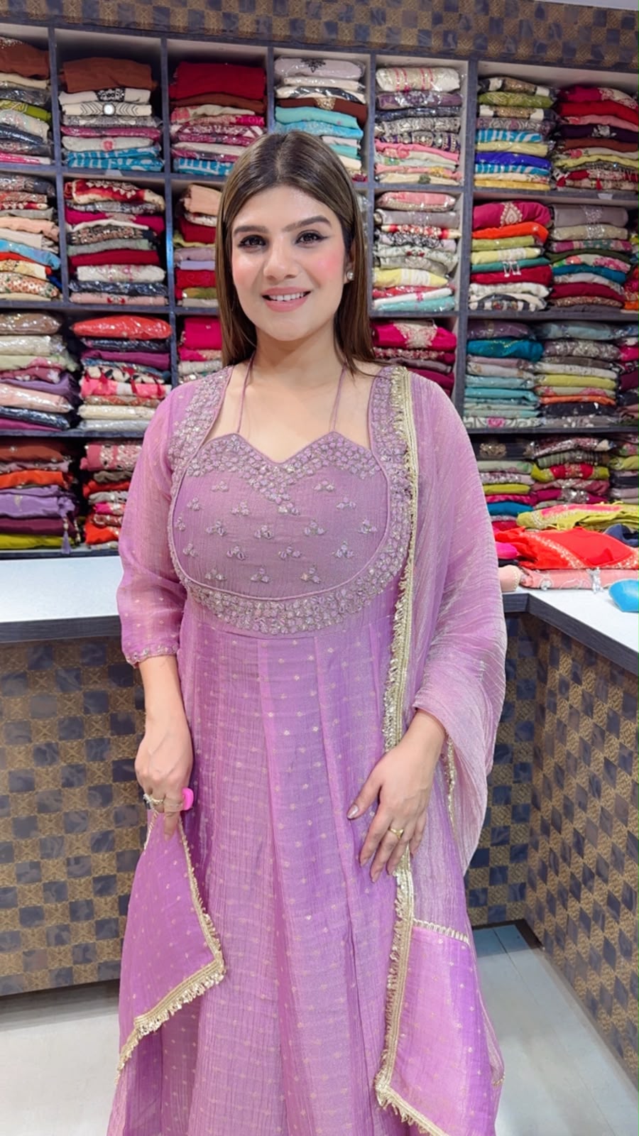Anika- Salsa Handwork Anarkali