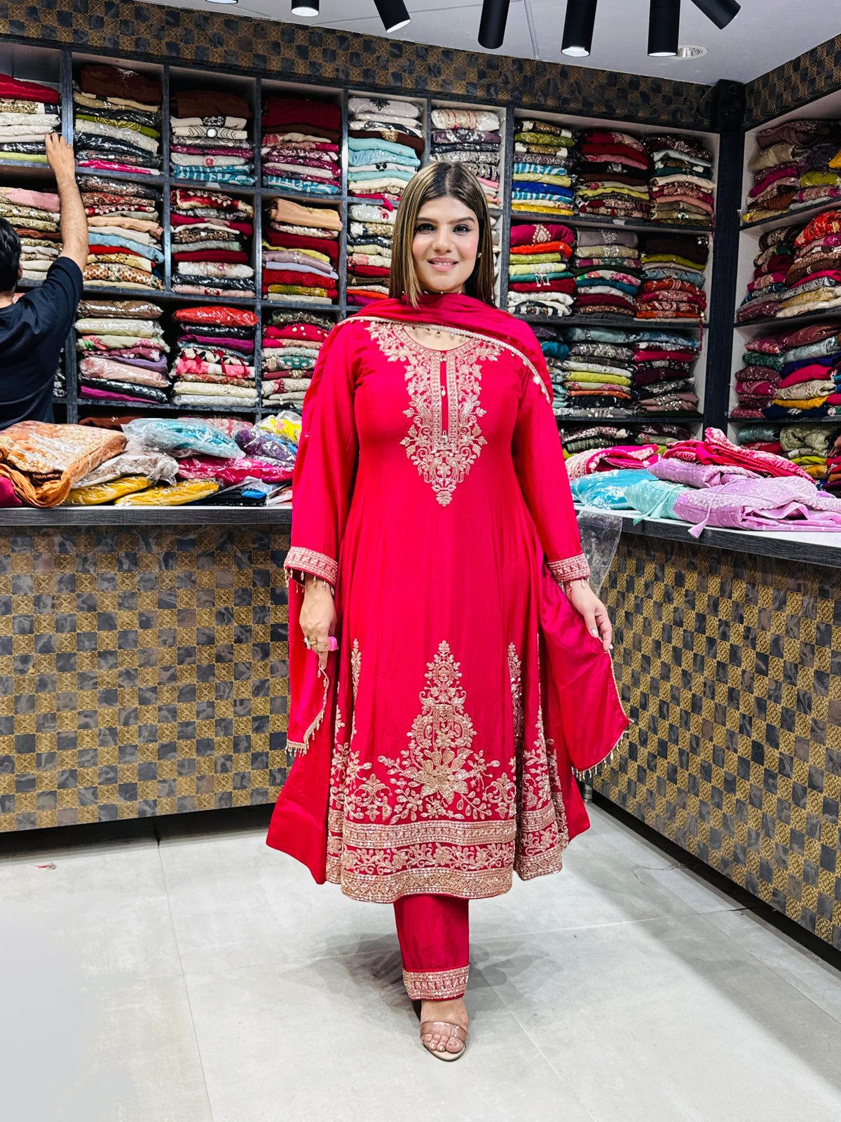 Ayat- Chinon Handwork Anarkali Suit