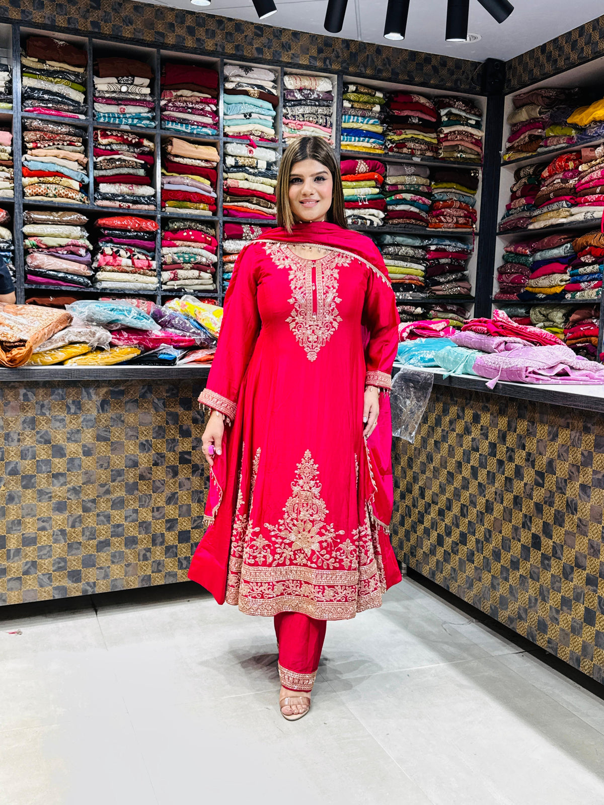 Ayat- Chinon Handwork Anarkali Suit