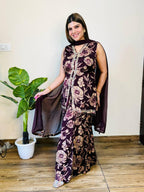 Sakeena- Chinon Sharara Suit