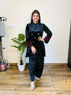 Aleena- Velvet Farshi Salwaar Coordset