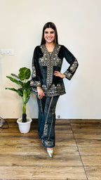 Mariam- Velvet Embroidery coordset