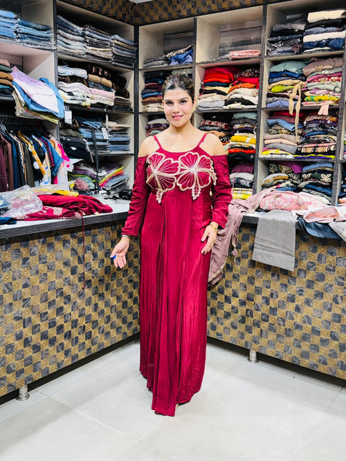 Aysha- Crepe Gown Dress