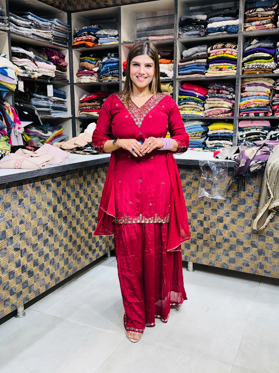 Avni- Chinon Mirrorwork Sharara Suit