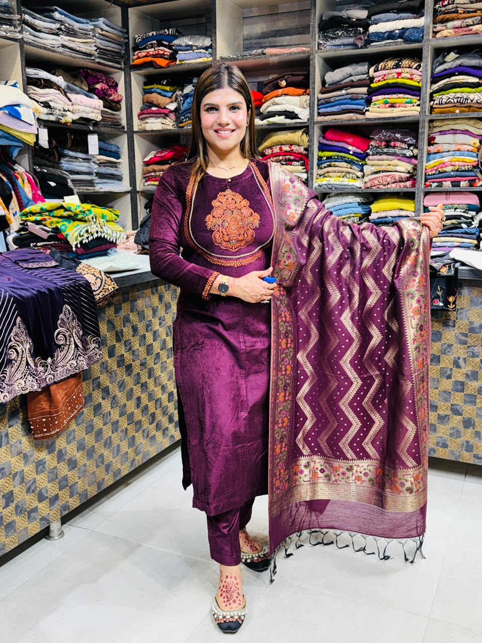 Emira- Cotrize Embroidery Suit
