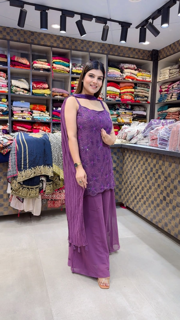 Georgette Embroidered Suit