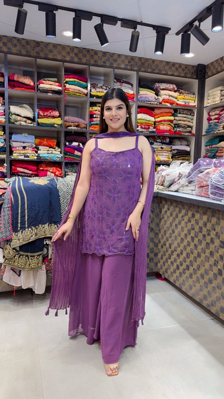 Georgette Embroidered Suit
