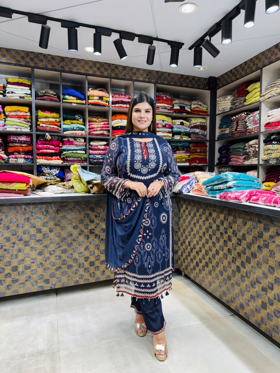 Georgette Straight Suit