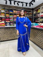 Kashmiri- Chinon Suit