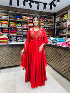 Georgette Flared Gown
