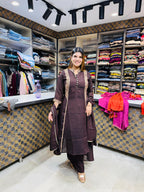 Manya- Silk Handwork with Floral Border