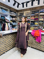 Manya- Silk Handwork with Floral Border