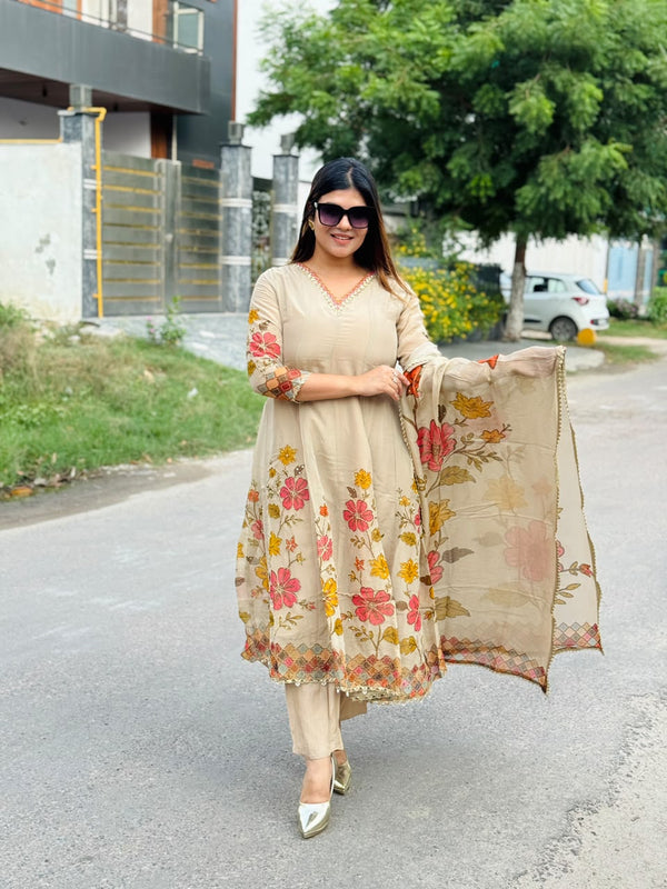 Tanya- Shimmer Silk Anarkali Suit