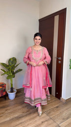 Amina- Gems Jewellery Handwork Anarkali