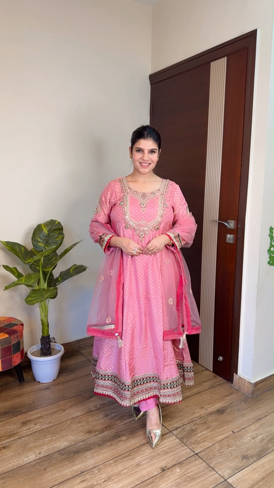Amina- Gems Jewellery Handwork Anarkali