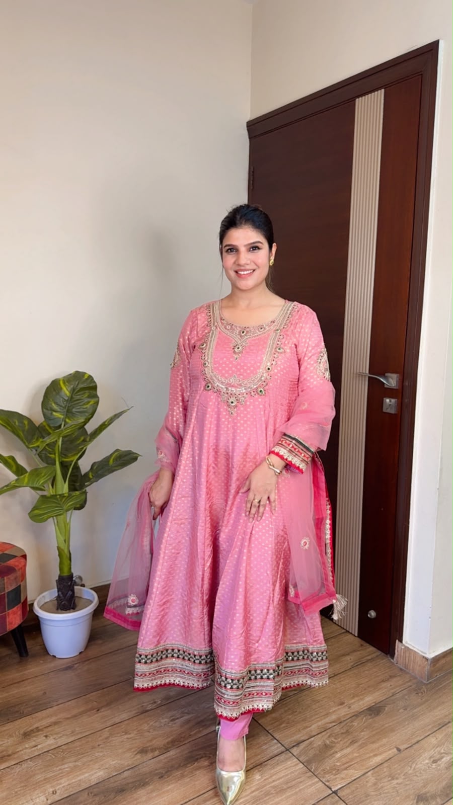 Amina- Gems Jewellery Handwork Anarkali