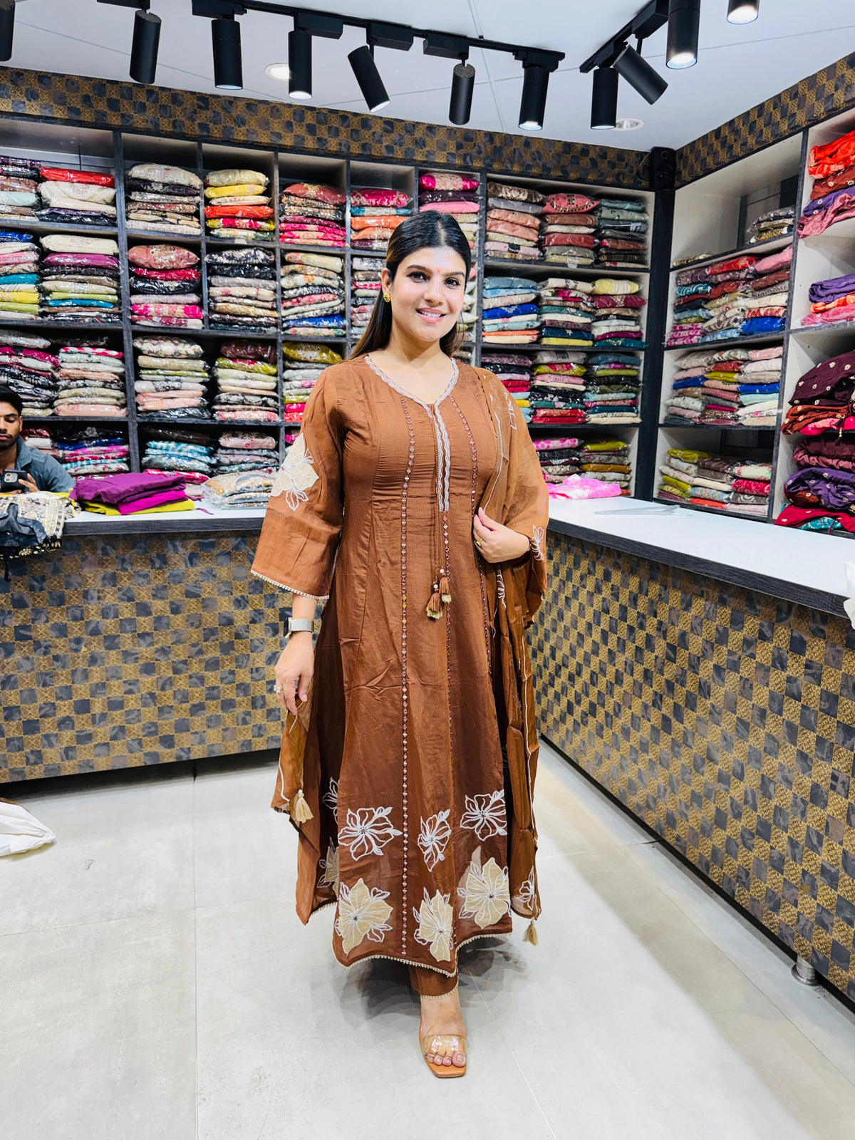 Fatima- Cotton Anarkali Suit