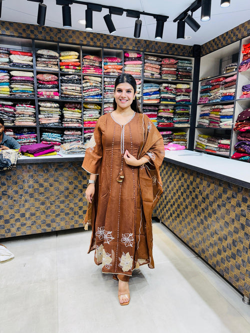Fatima- Cotton Anarkali Suit