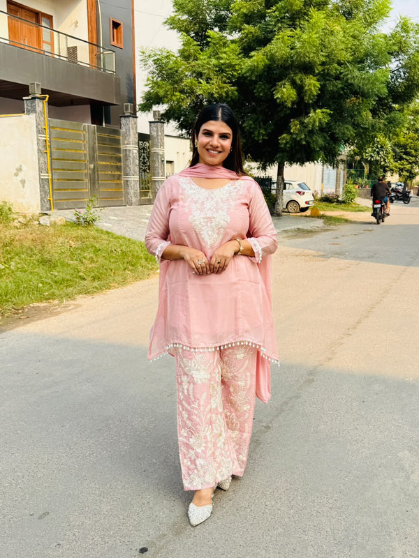 Gini- Silk Embroidery Suit
