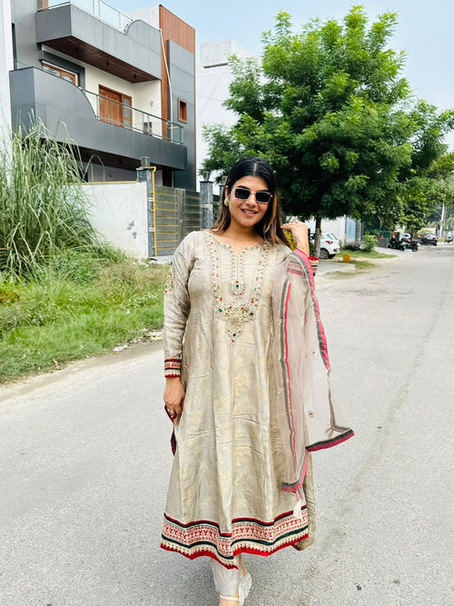 Shabnam- Silk Anarkali Suit
